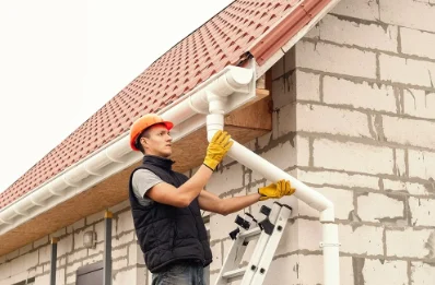Pose et remplacement de gouttières à Haudrecy